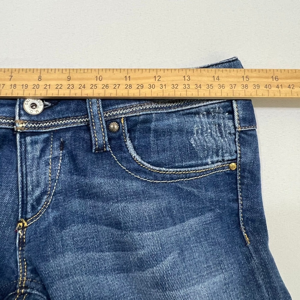 Diesel Lowky B.C. Bootcut Jeans Low Rise Embroidered Blue Womens Size 27 Fits 30 - Picture 7 of 16